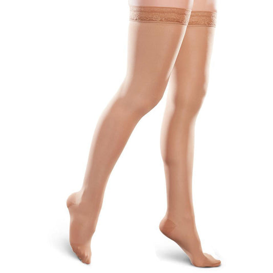 Therafirm Ease Microfiber Women's 15-20 mmHg Thigh High, Sand
