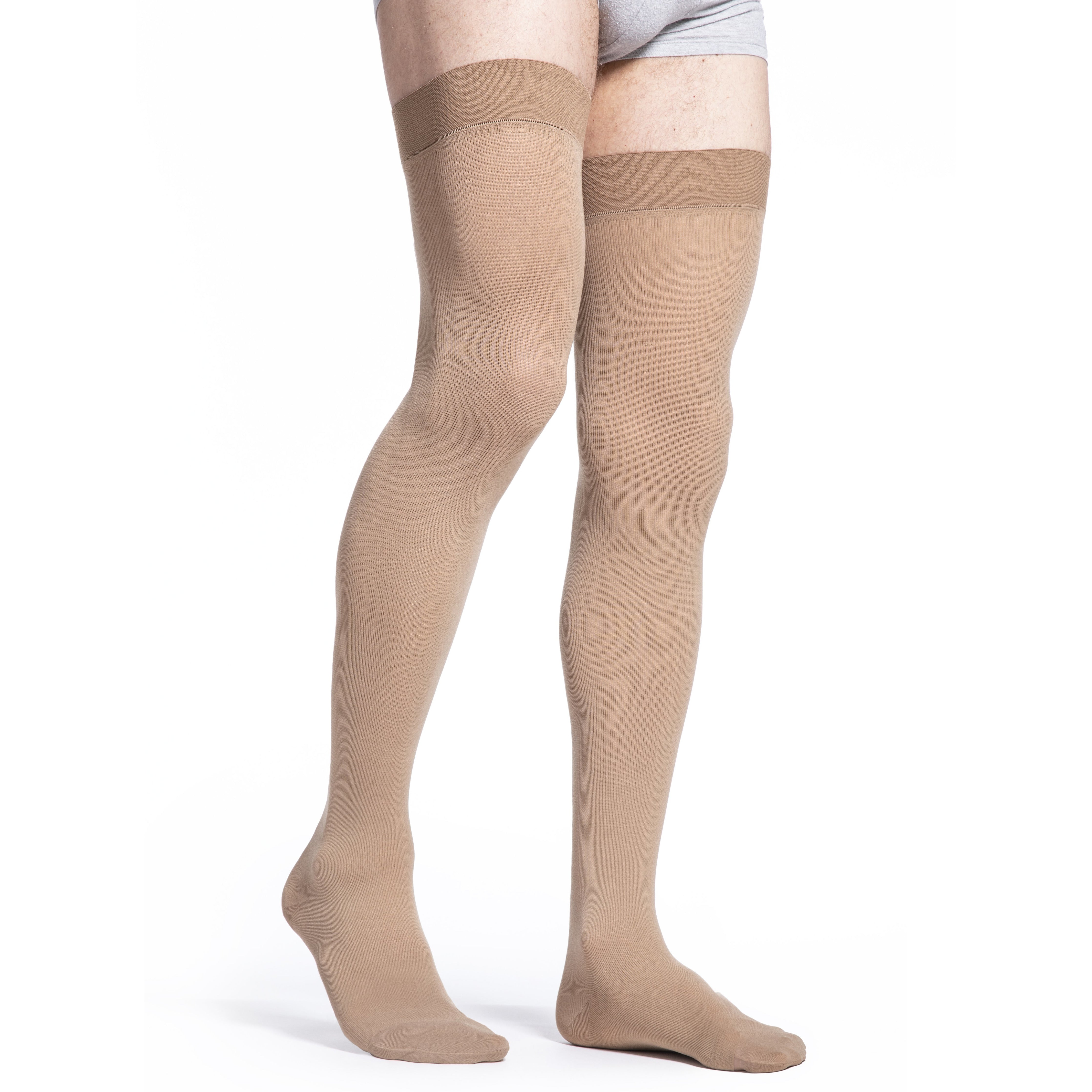 Compression Stockings Cotton, Beige