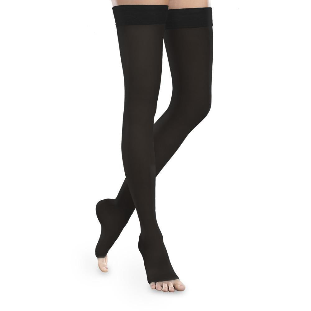 Women's Thigh High, Open Toe 20-30 mmHg Sheer Ease