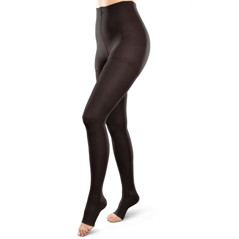 EASE Opaque Unisex Open Toe Compression Pantyhose 20-30 mmHg