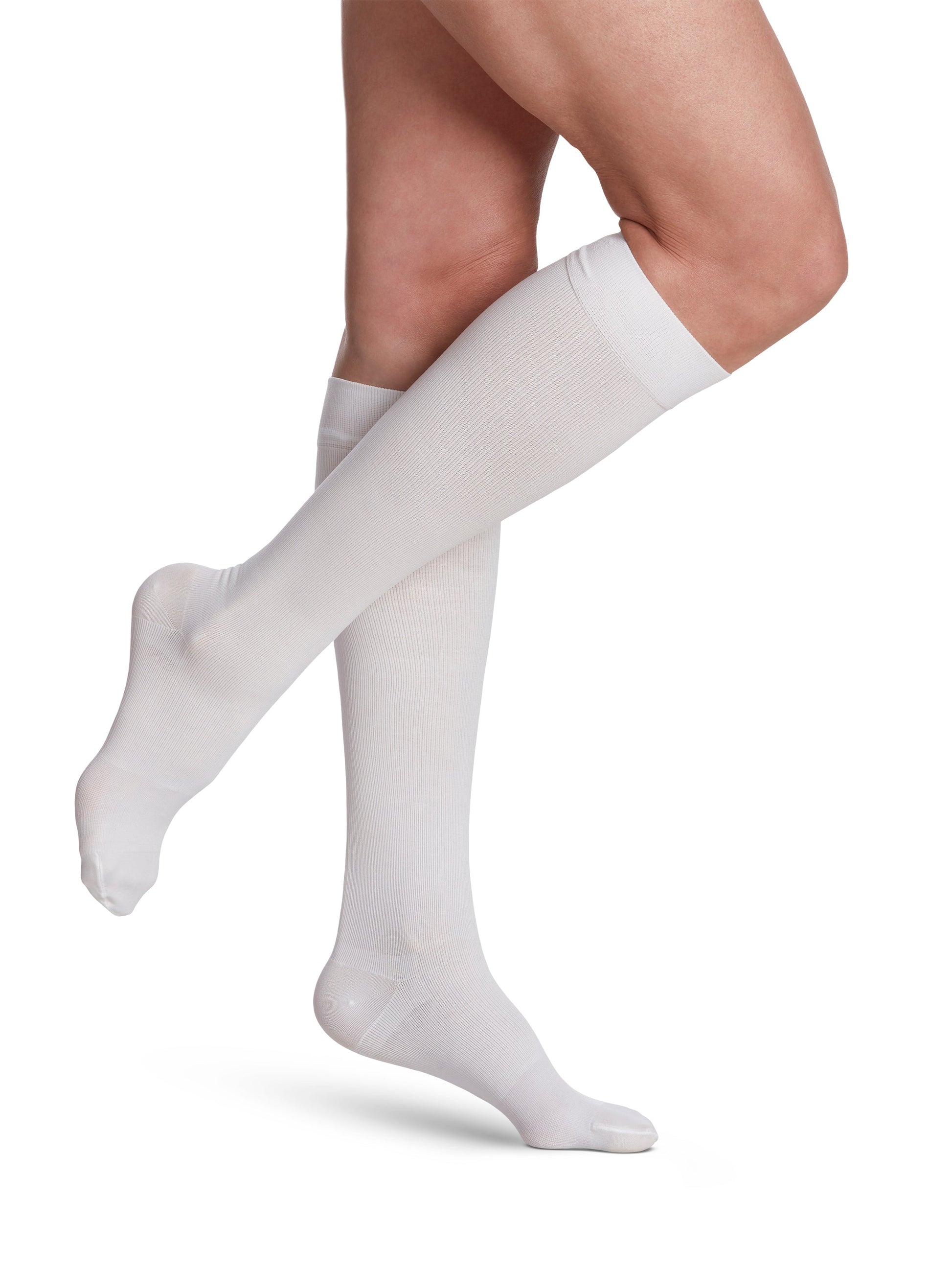 Sigvaris Cotton Women's Knee High, White