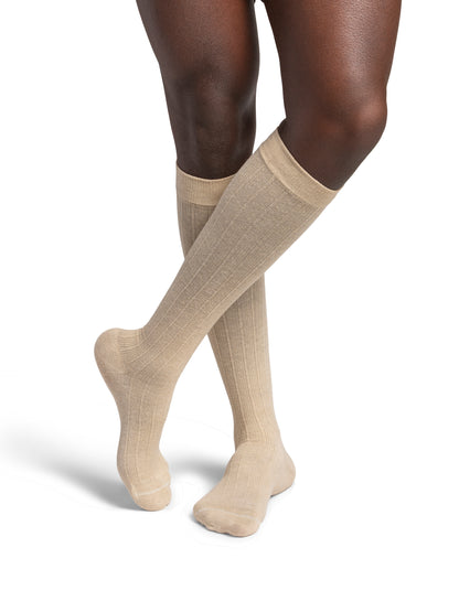 Sigvaris Linen Men's Knee High 20-30 mmHg, Sandstone