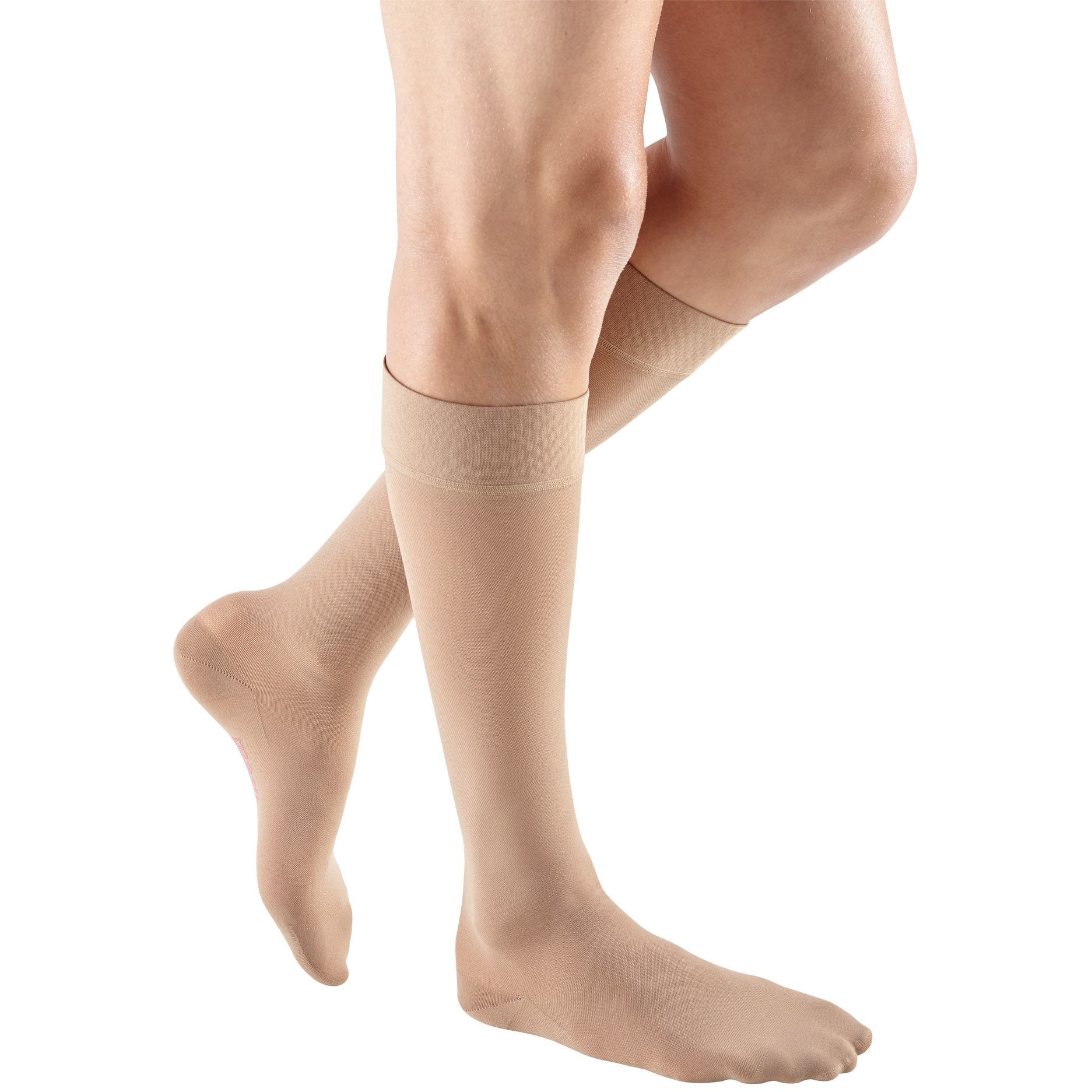Mediven Plus Knee High 30-40 mmHg w/ Silicone Beaded Top Band, Beige