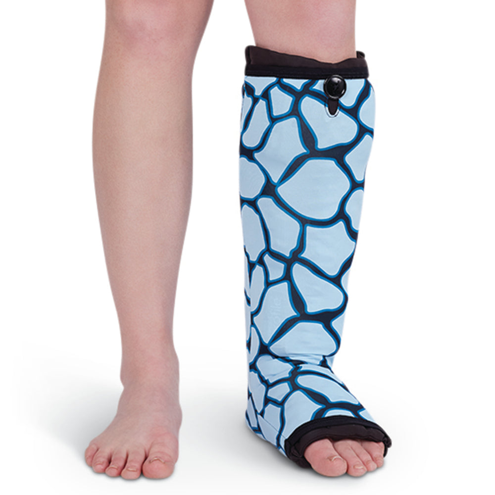 Circaid Profile Foam Leg Oversleeve, Extra Wide, Blue Giraffe