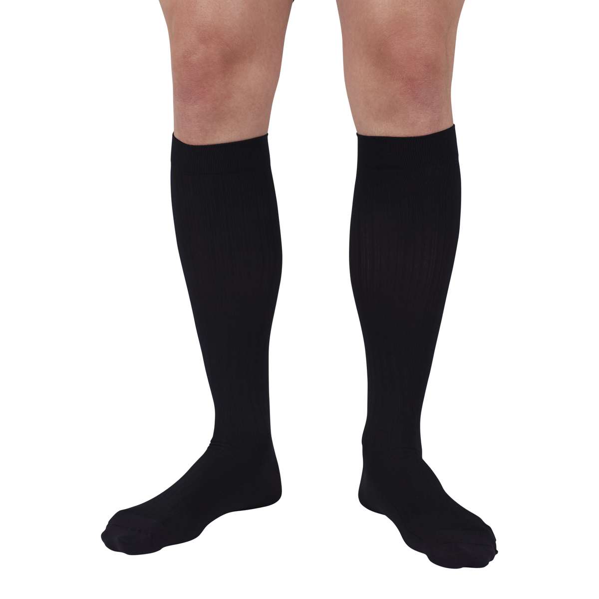Duomed Soft Stripe Knee High in Black