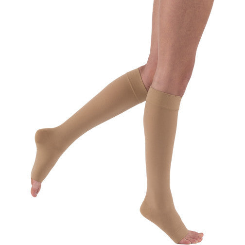 NuVein 20-30 MmHg Medical Compression Stockings - Thigh Length, Closed Toe For Men & Women, Size X-Large, White