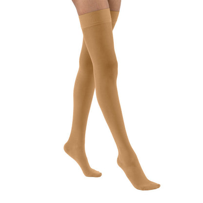 JOBST® UltraSheer Women's 20-30 mmHg Thigh High w/ Dotted Silicone Top Band, Suntan