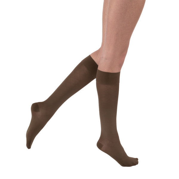 JOBST® UltraSheer Women's 20-30 mmHg Diamond Knee High, Espresso