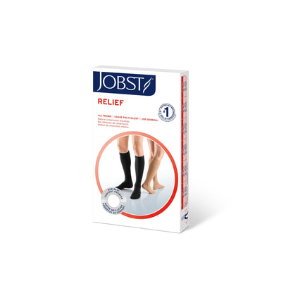 Jobst Relief compression stocking packaging on a white background