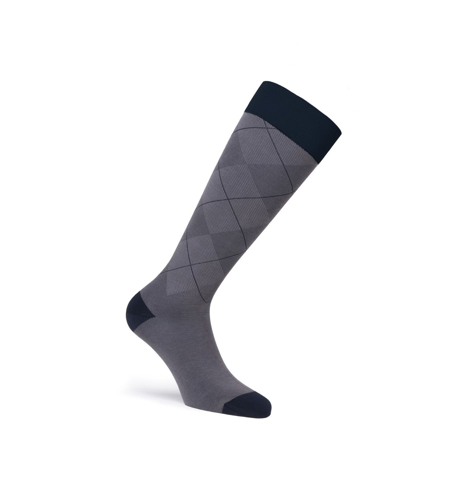 JOBST® Style Knee High, Argyle Gray