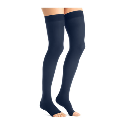 JOBST® Opaque Women's Thigh High 15-20 mmHg, Open Toe, Maternity, Navy