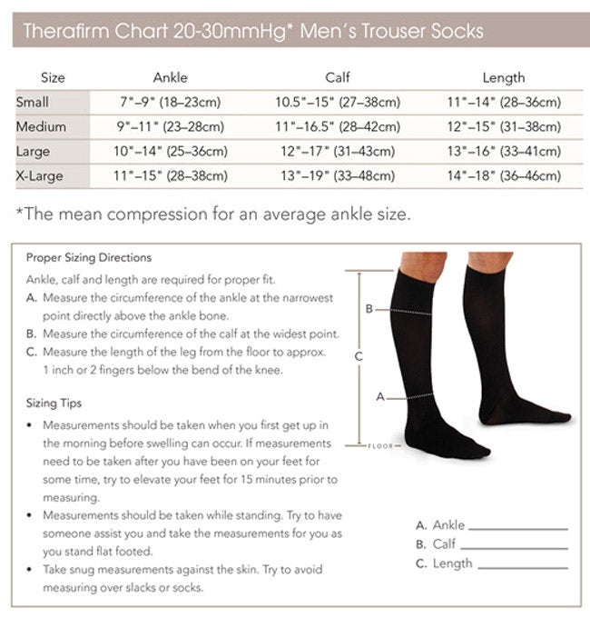 Therafirm® Men's Knee High 20-30 mmHg, Ribbed – Compression Stockings