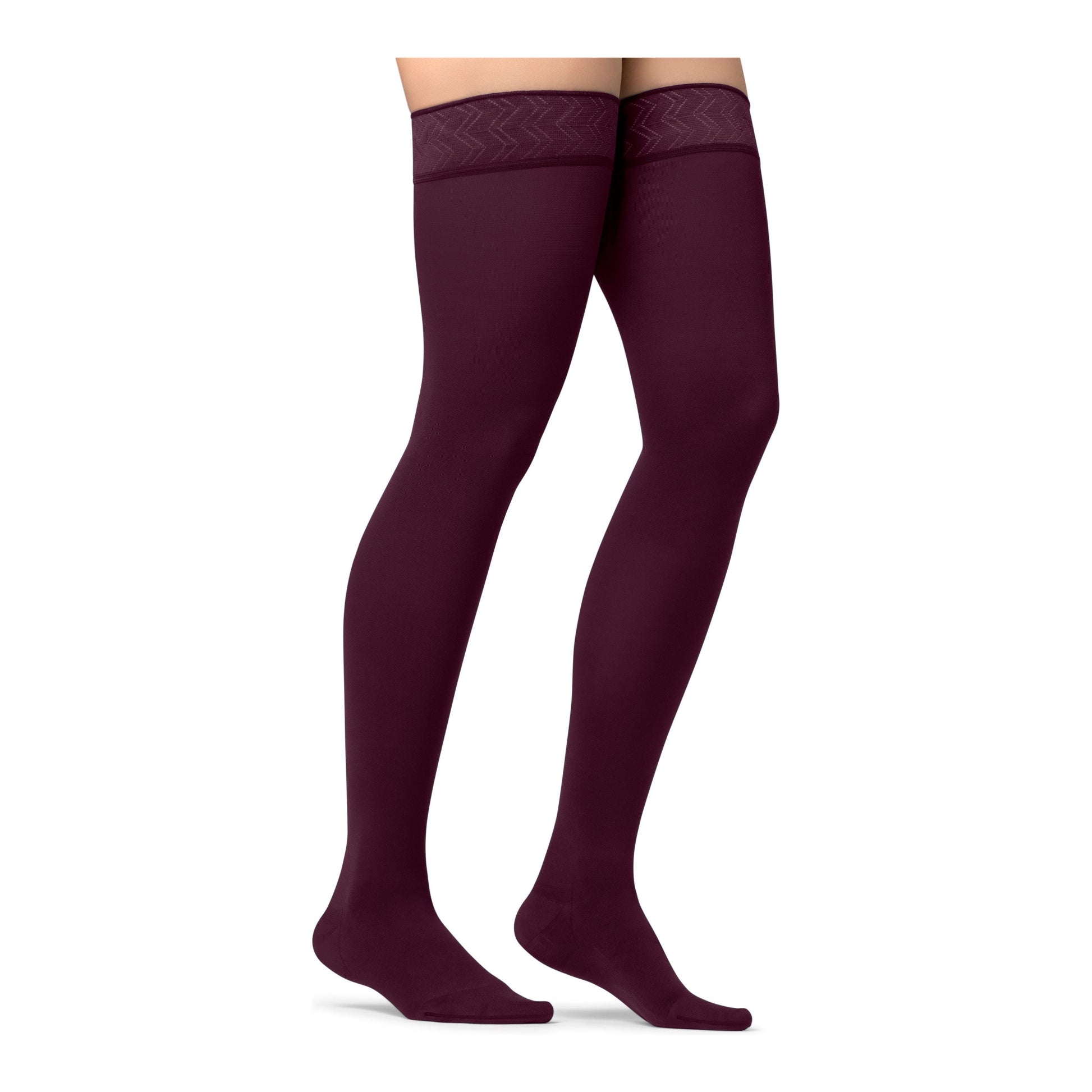 JOBST® Opaque Women's Thigh High 20-30 mmHg, Maternity, Cranberry