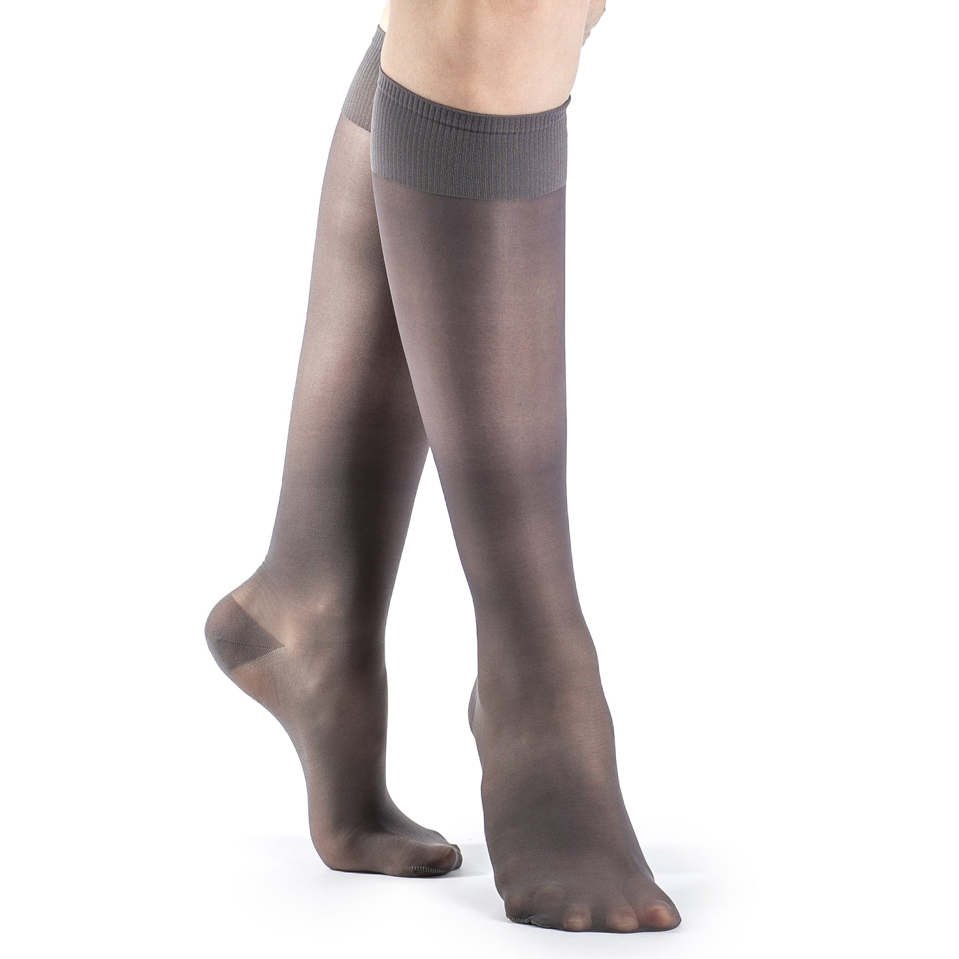 Sigvaris 120C Sheer Fashion 15-20 mmHg Closed Toe Calf High Fashion  Compression Stockings for Women