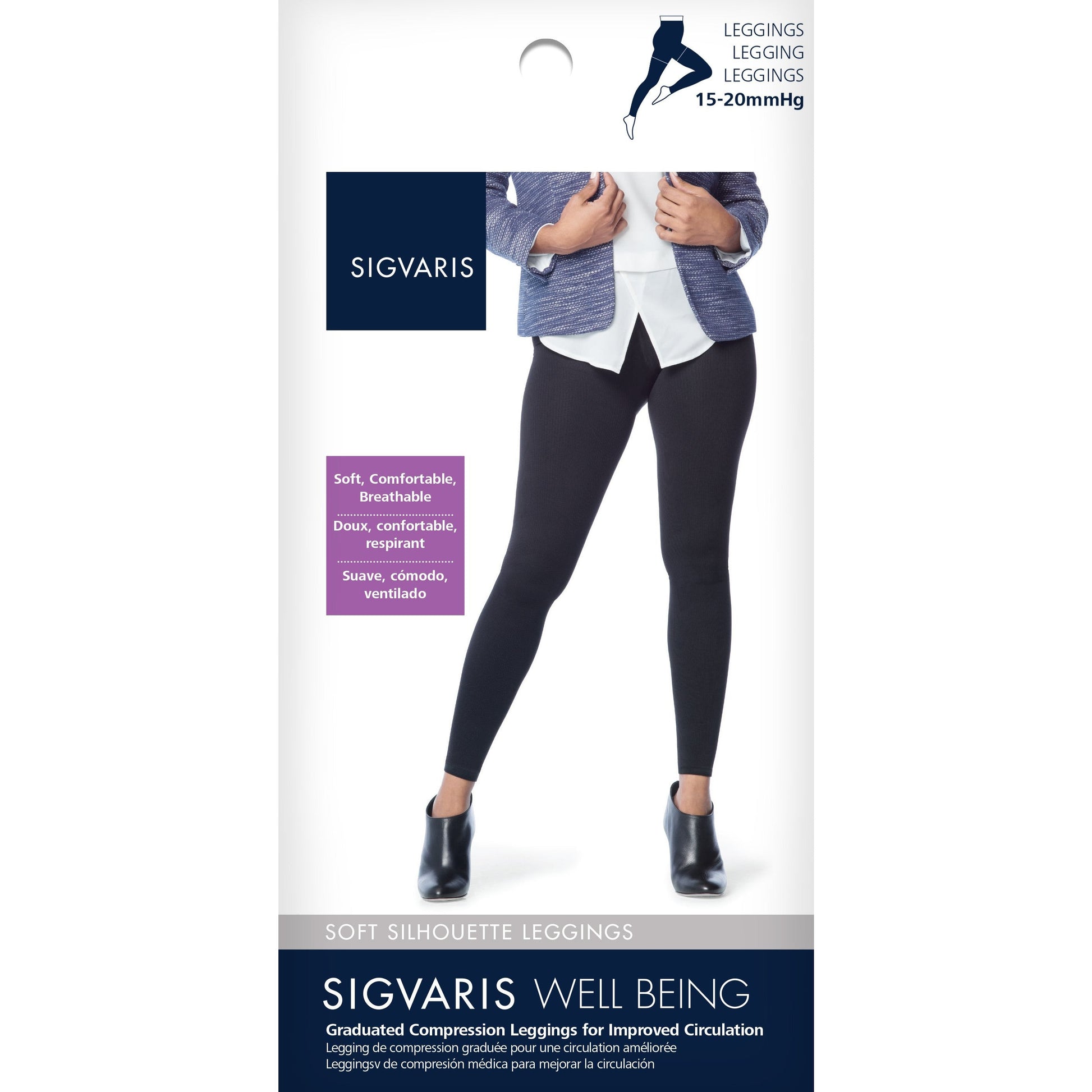 Sigvaris 15-20 mmHg Soft Silhouette Leggings – Compression Stockings