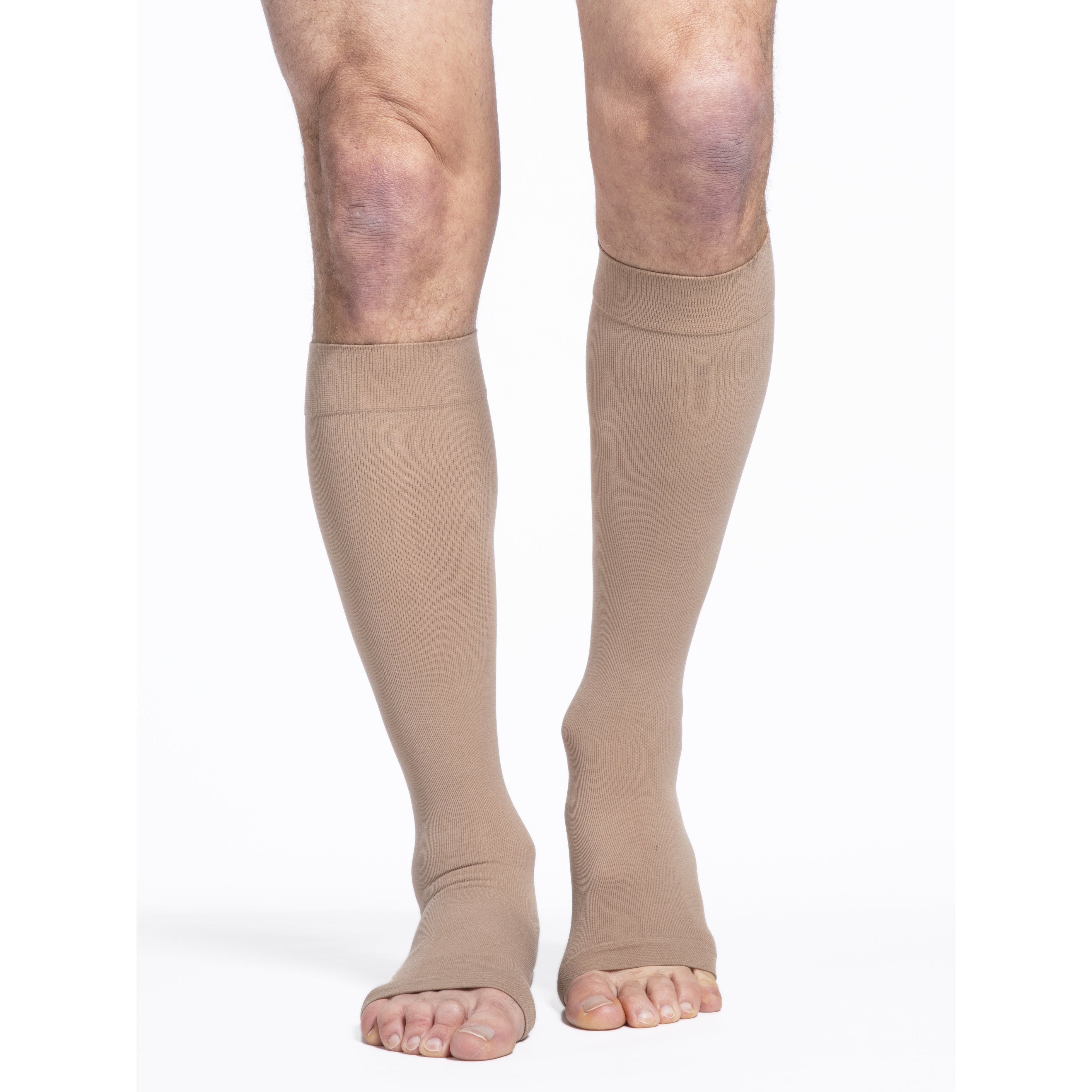 Toe Compress Sigvaris 233 Cotton Open Toe Compression Knee High 30-40mmHg ...