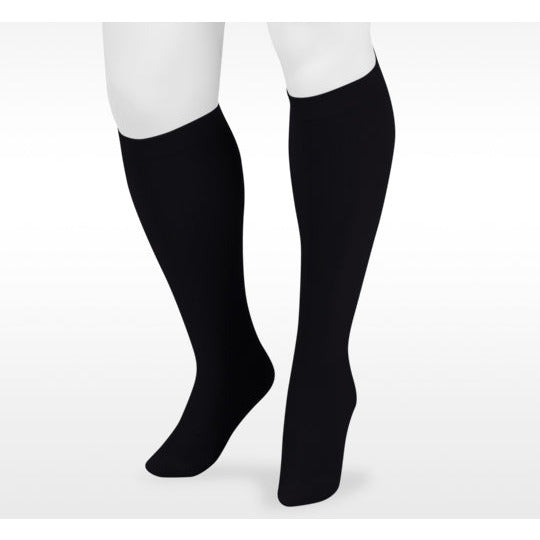 Juzo Men's Dynamic Cotton Knee High 20-30 mmHg, Black