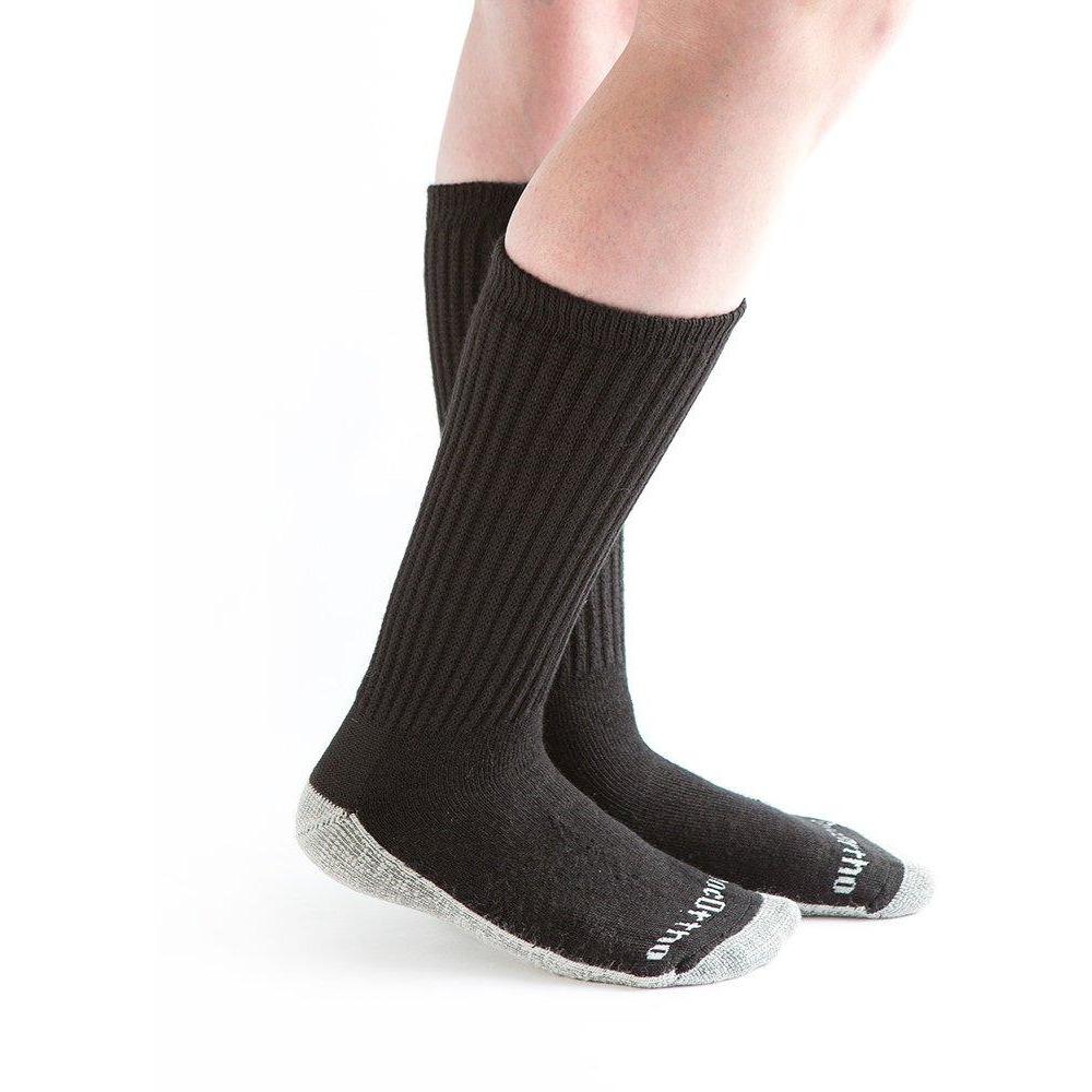 Doc Ortho Ultra Soft Silver Diabetic Crew Socks - 2 Pairs, Black