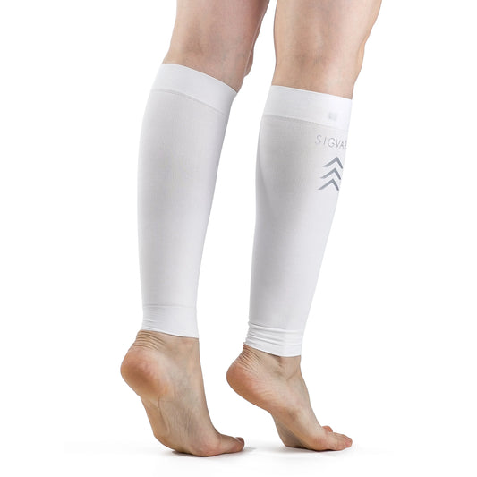 harmtty 1Pair Sports Socks Sweat-absorbent Comfortable Nylon Compression  Nursing Stockings for Climbing,Grey S/M 