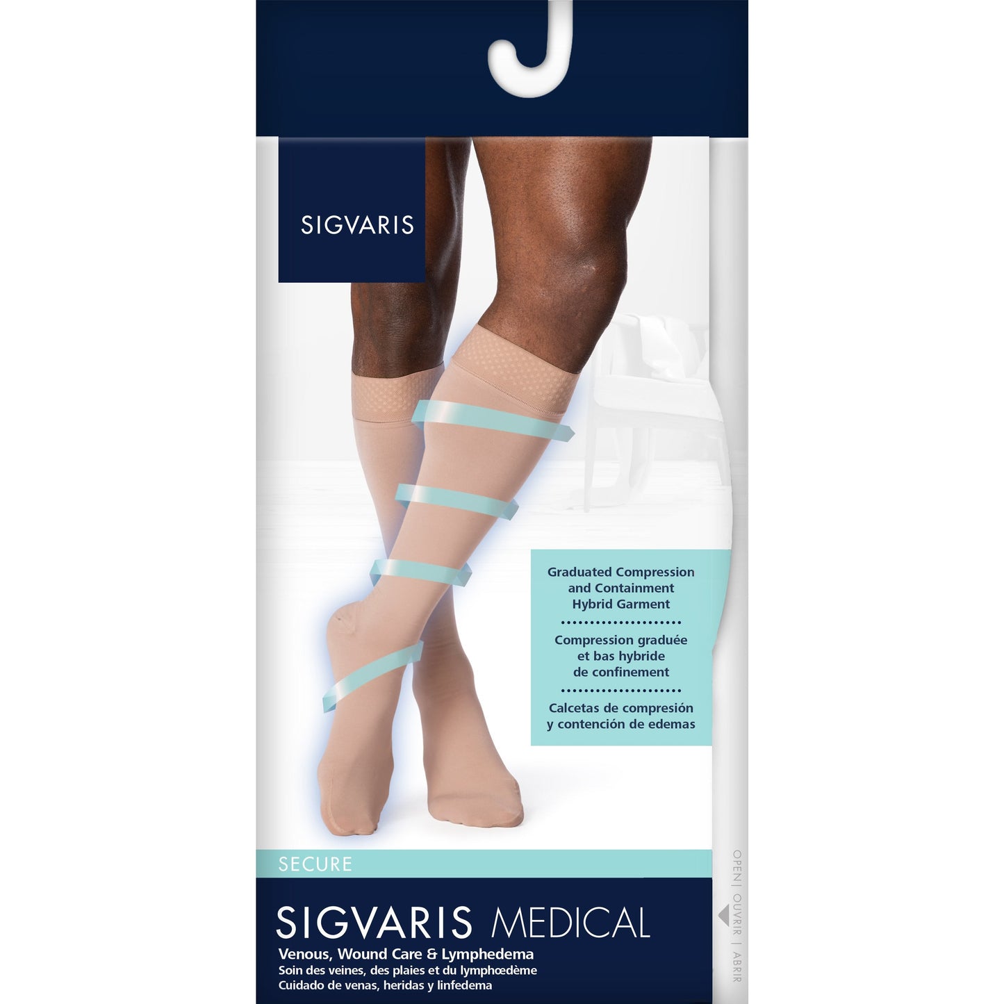 Sigvaris Secure Men's 20-30 mmHg Knee High