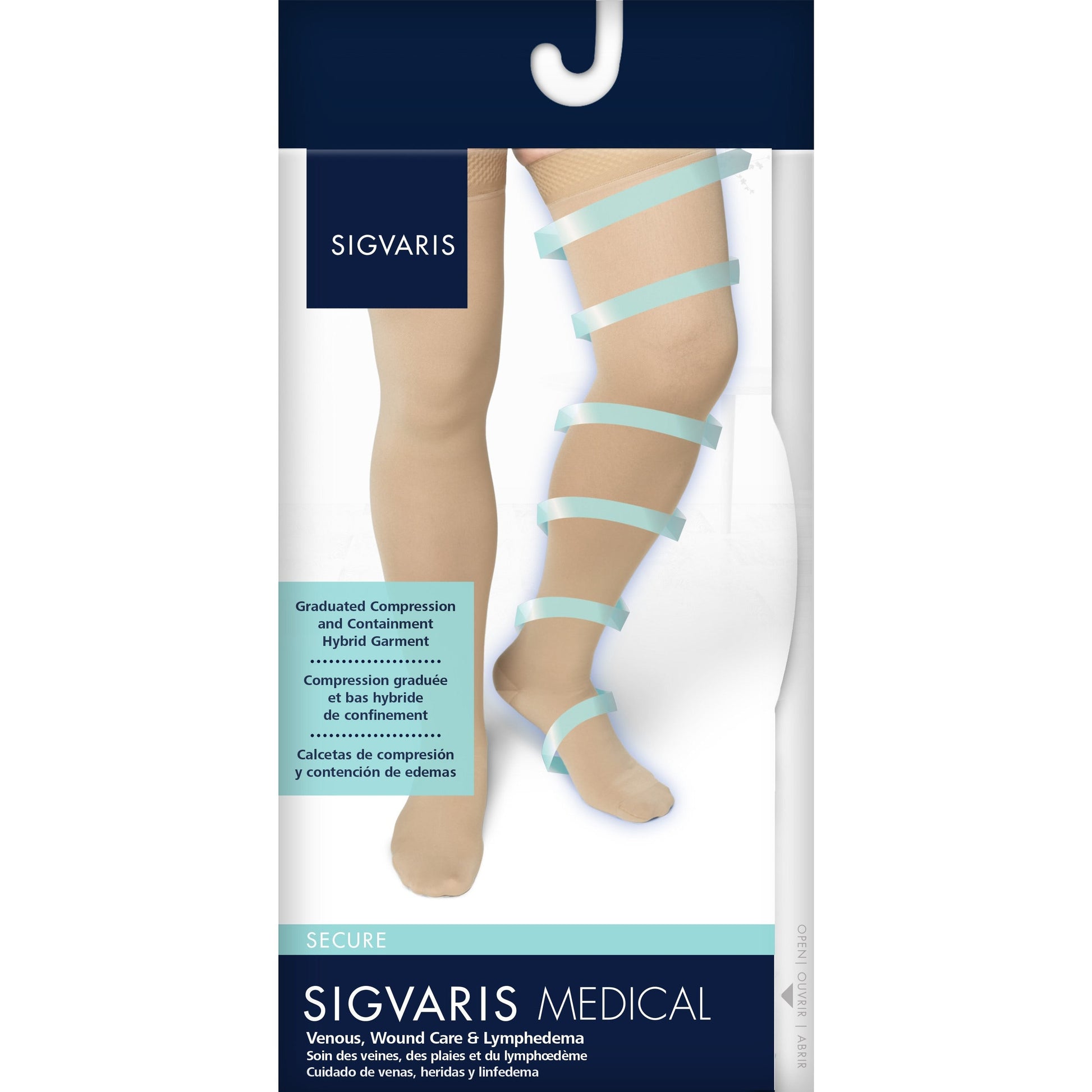 20-30 mmHg Thigh High Compression Stockings for Women Men, Plus Size Socks  S-XL