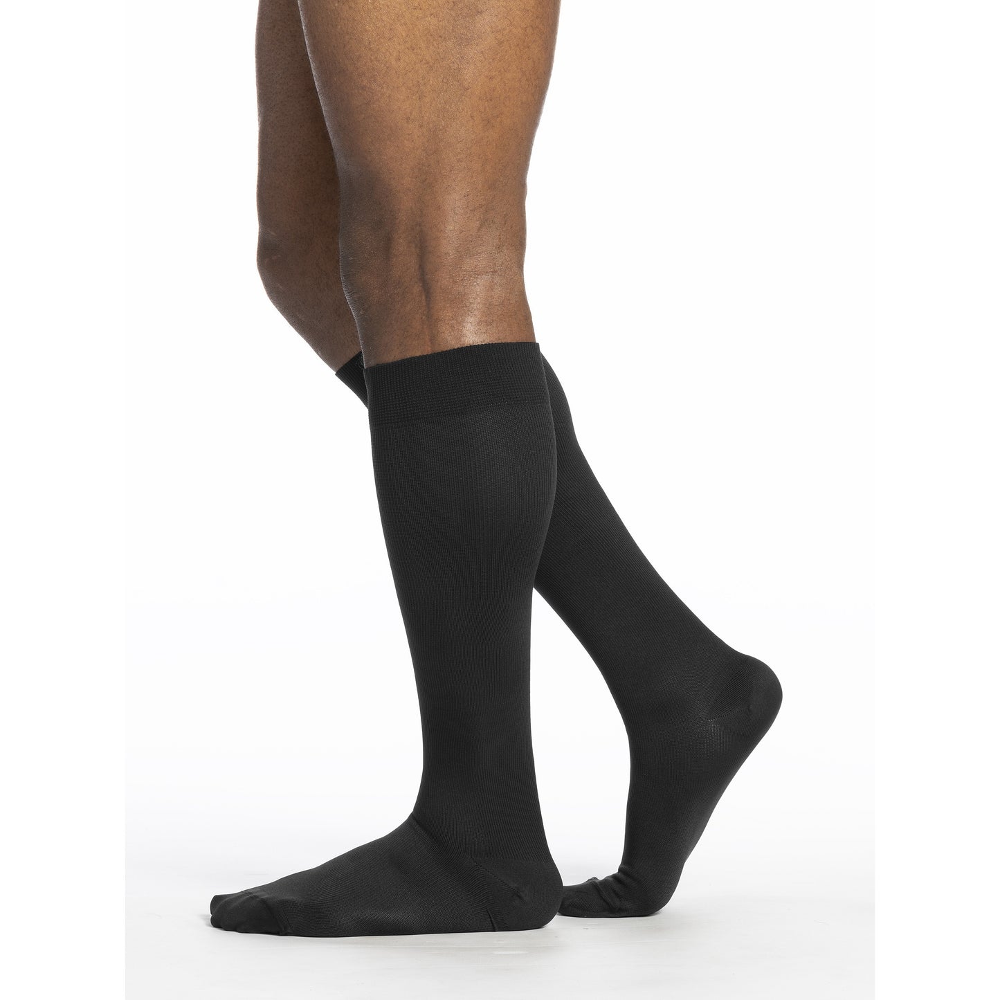 Sigvaris Microfiber Men's 30-40 mmHg Knee High, Black