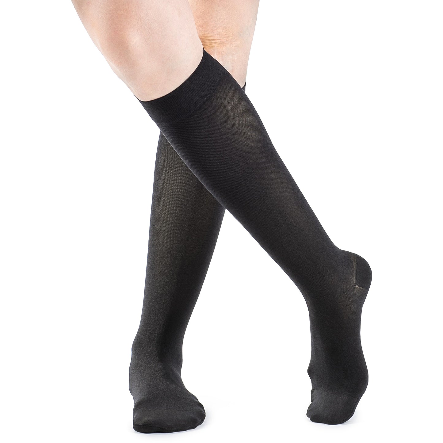 Sigvaris Soft Opaque Women's 20-30 mmHg Knee High, Black