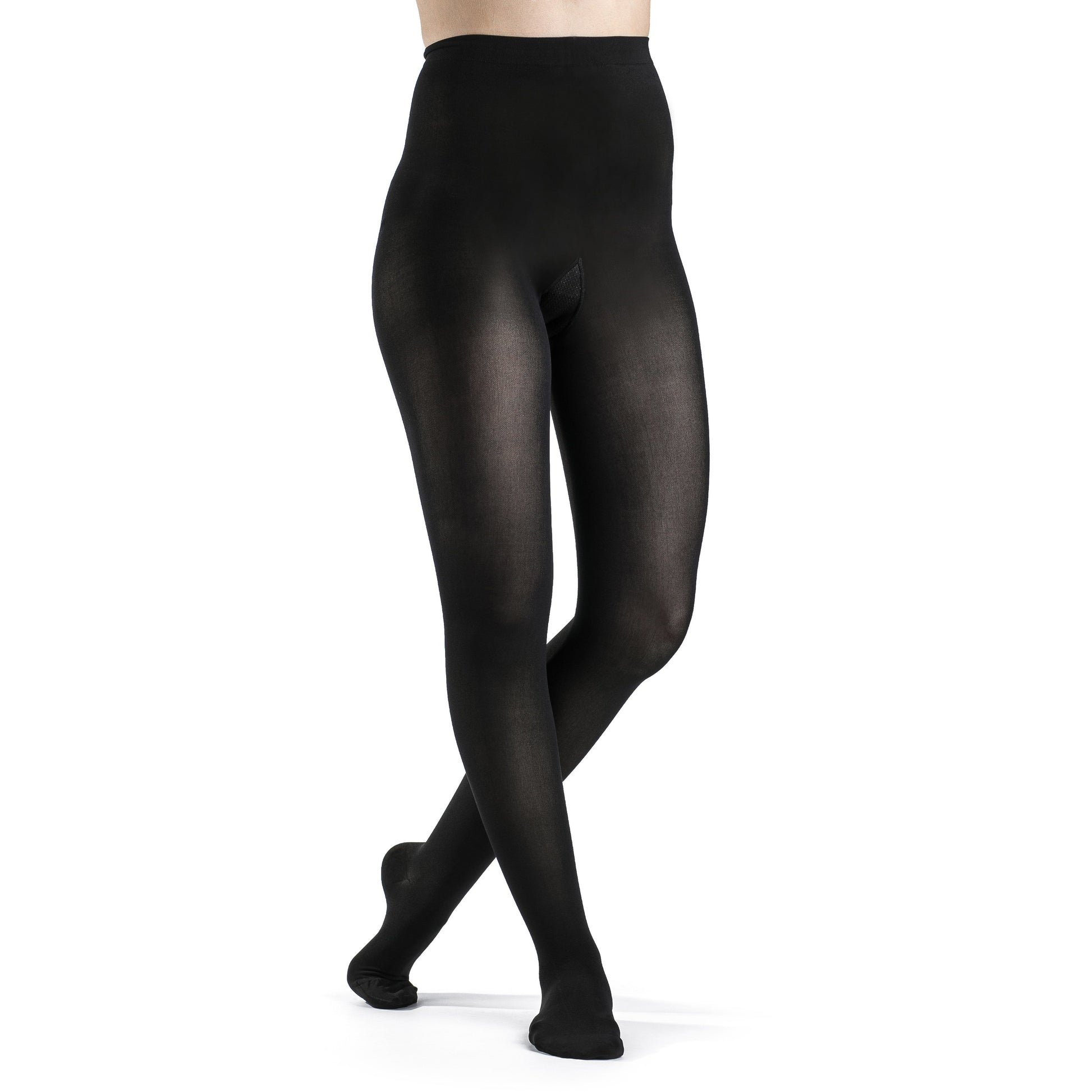 Sigvaris Soft Opaque Women's 15-20 mmHg Pantyhose, Black