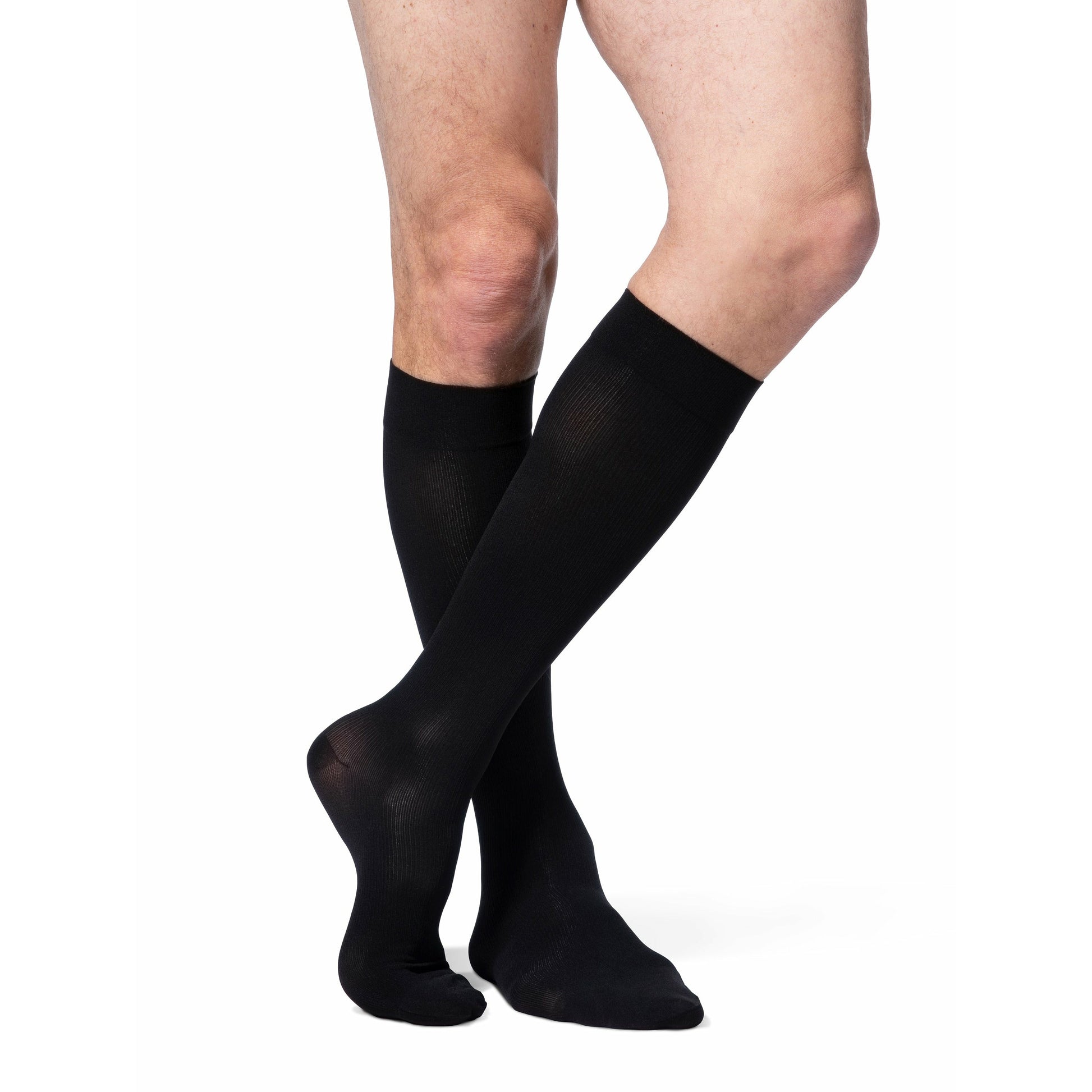 Sigvaris Opaque Men's 30-40 mmHg Knee High, Black