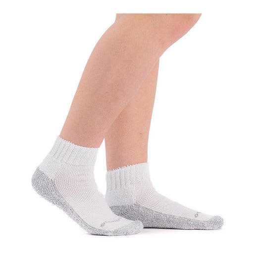 Doc Ortho Casual Comfort Antimicrobial Diabetic 1/4 Crew Socks, White