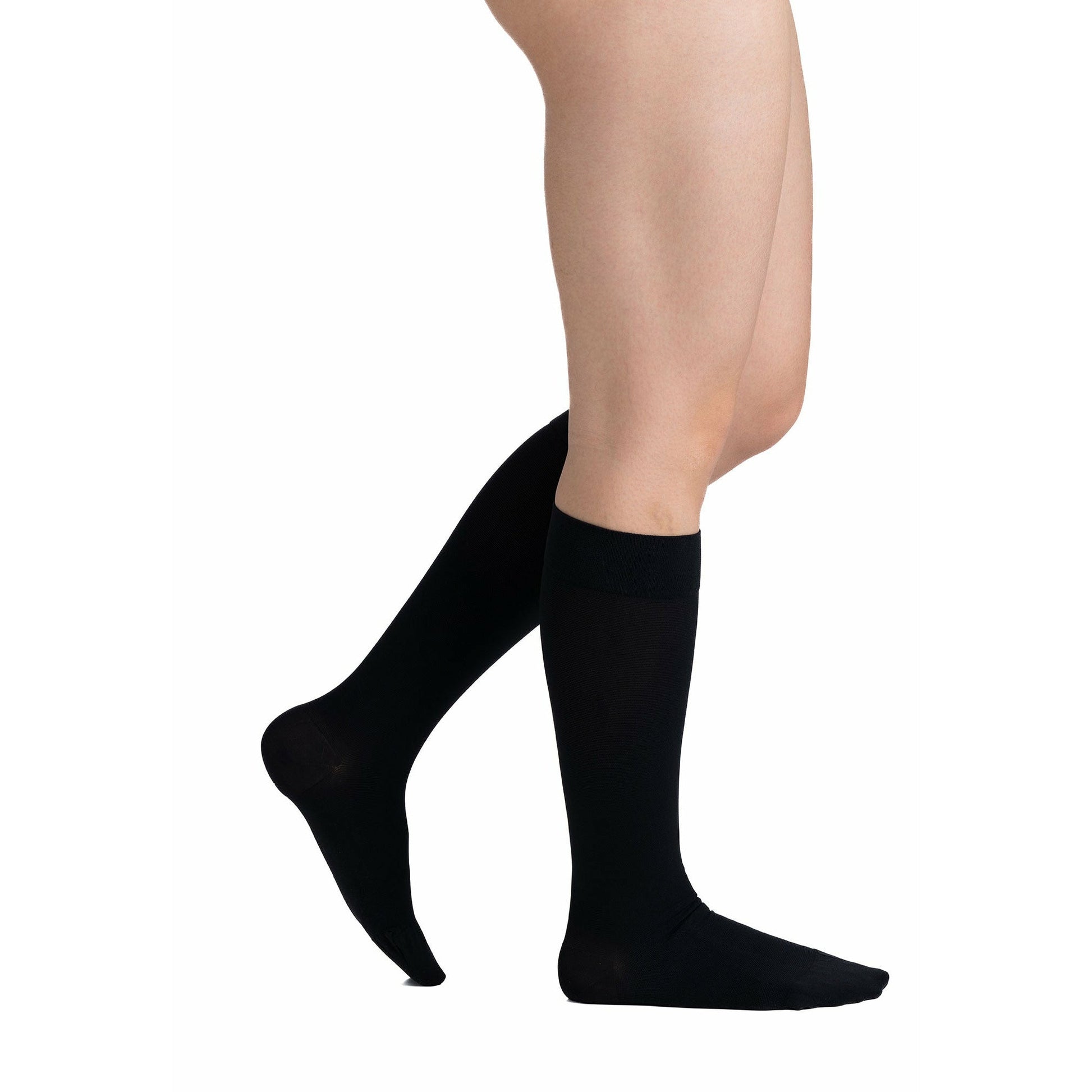 Microfiber Opaque Thigh High Stockings