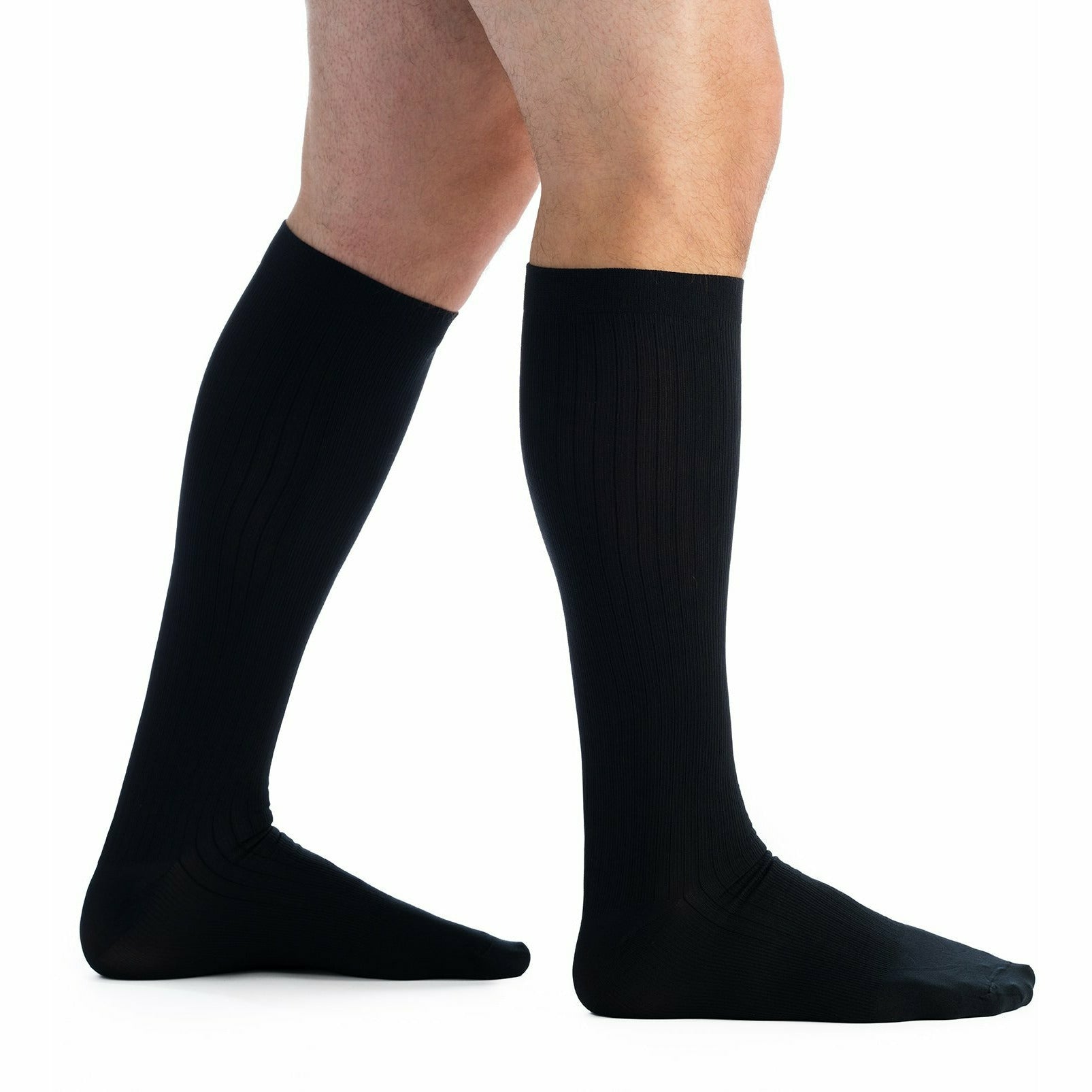 EvoNation Men's Classic Ribbed 30-40 mmHg Knee High – Compression Stockings
