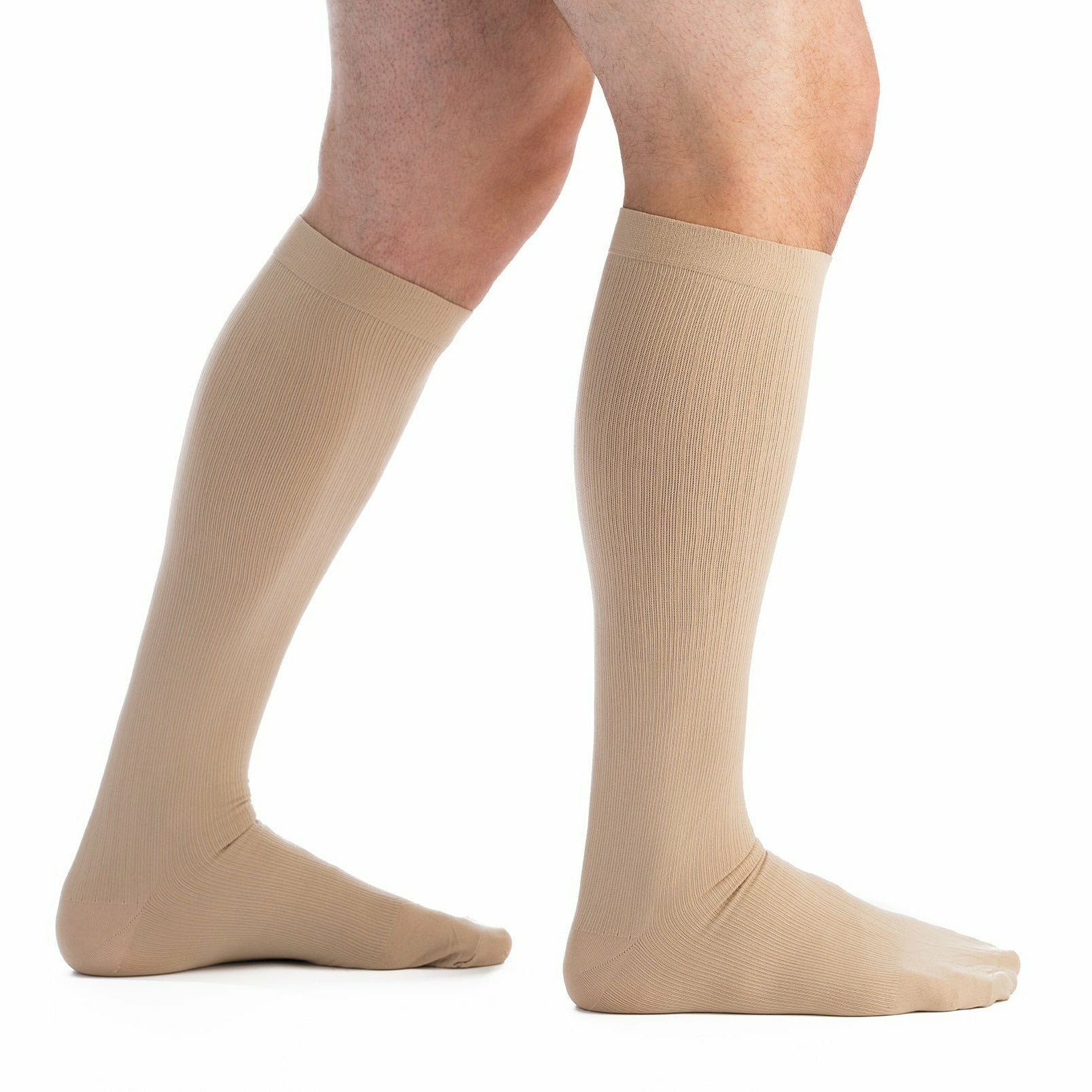 EvoNation Men's Classic Ribbed 20-30 mmHg Knee High – Compression