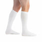 EvoNation Men's Classic Ribbed 20-30 mmHg Knee High, White