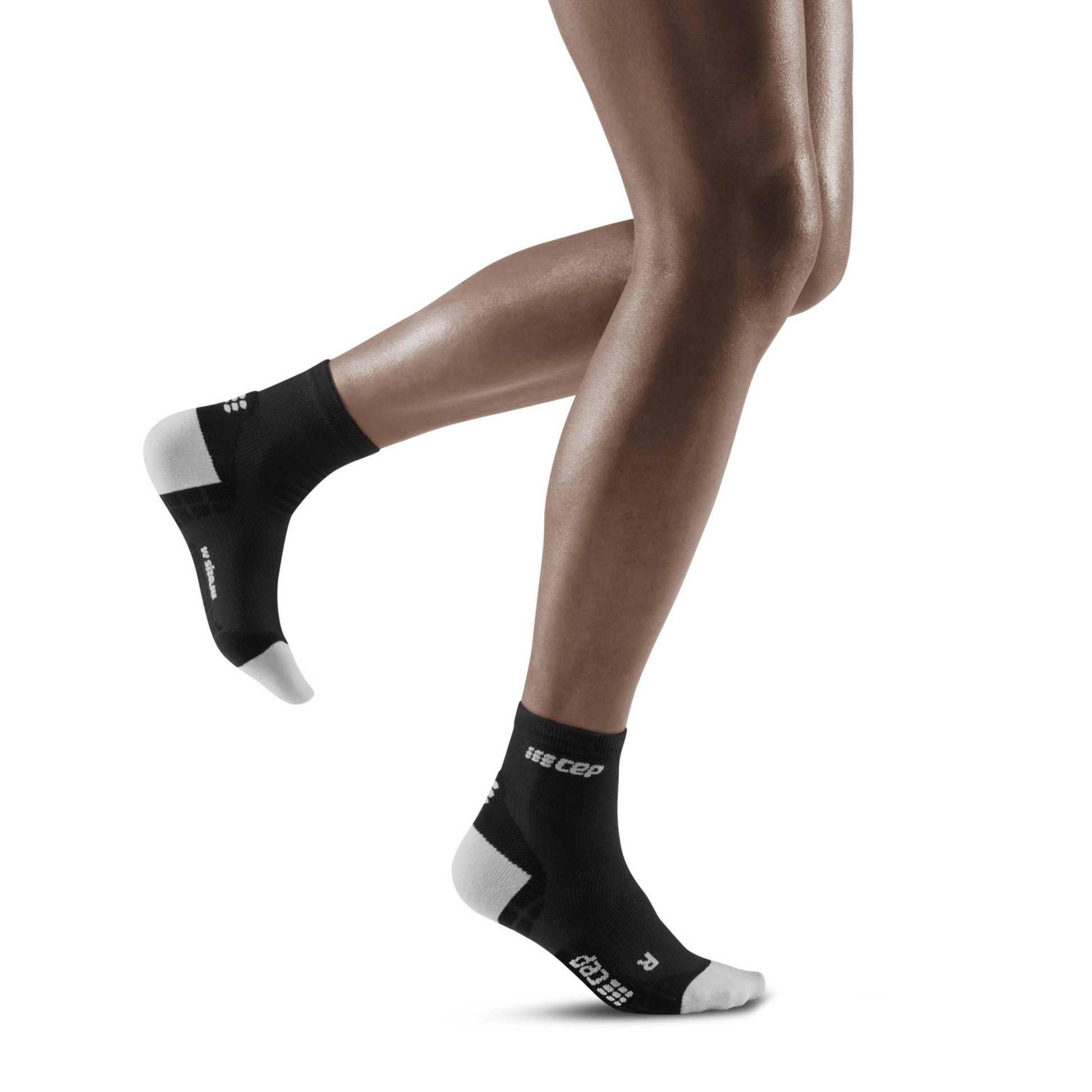 Ultralight Short Compression Socks, Women, Black/Light Grey
