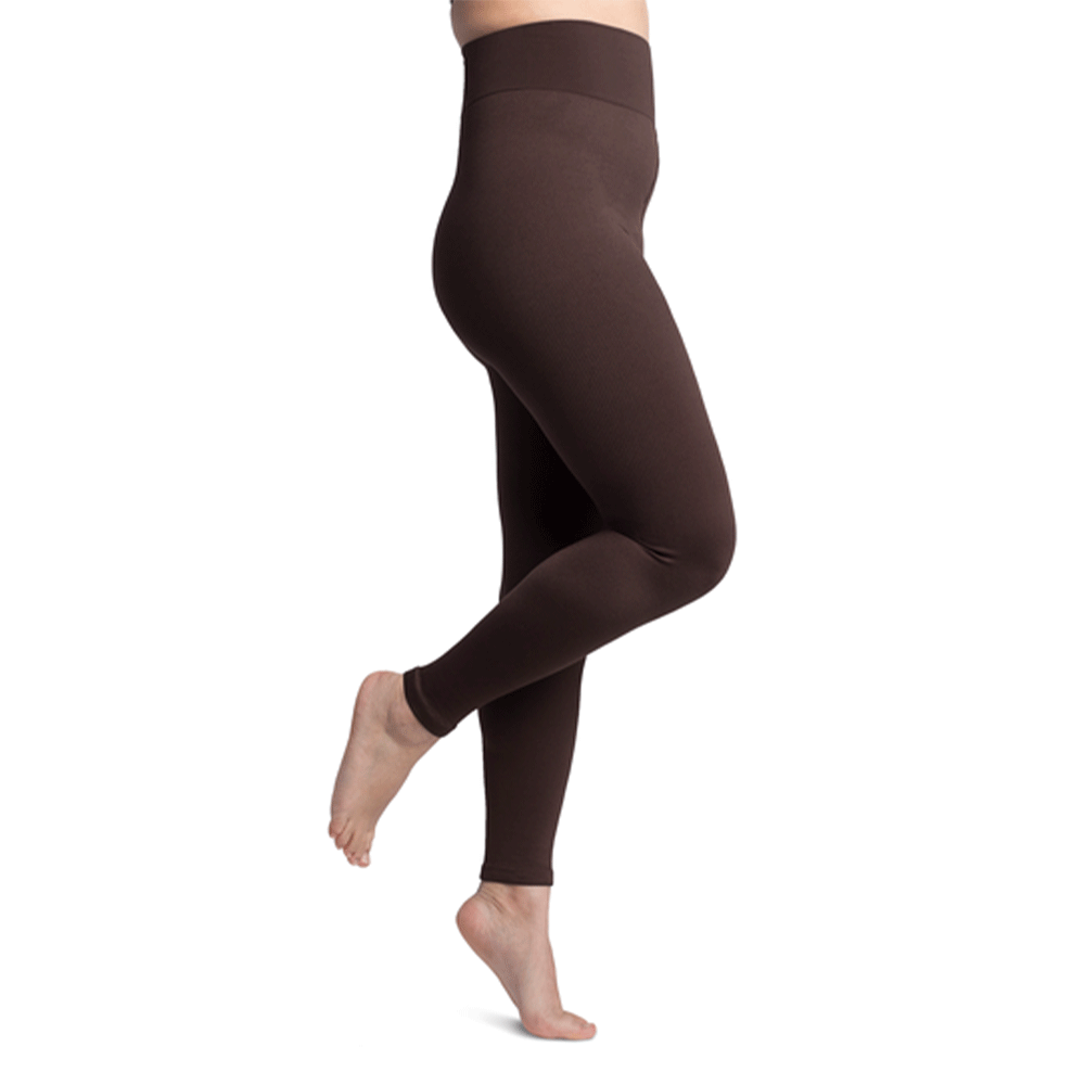 Good American Women Chocolate Brown Ribbed High Waisted Compression Leggings  3/4 | eBay