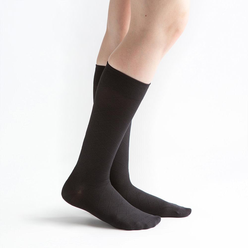 VenActive Women's Diamond Trouser 15-20 mmHg Compression Sock, Black