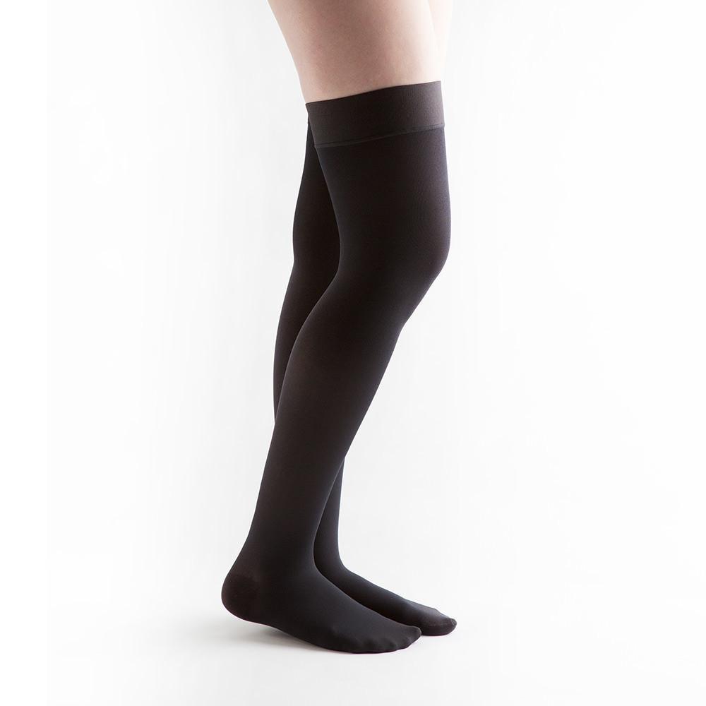 VenActive Women's Opaque 20-30 mmHg Thigh Highs, Black