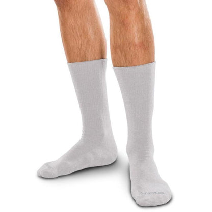 SmartKnit Seamless Diabetic Crew Socks, Grey