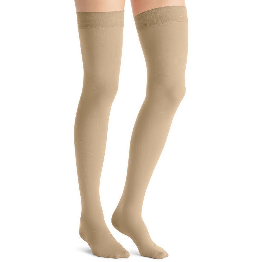 JOBST® Opaque Women's 20-30 mmHg Thigh High w/ Silicone Dotted Top Band, Natural