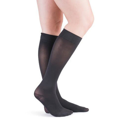 VenActive Women's Premium Opaque 20-30 mmHg Knee Highs, Black, Main