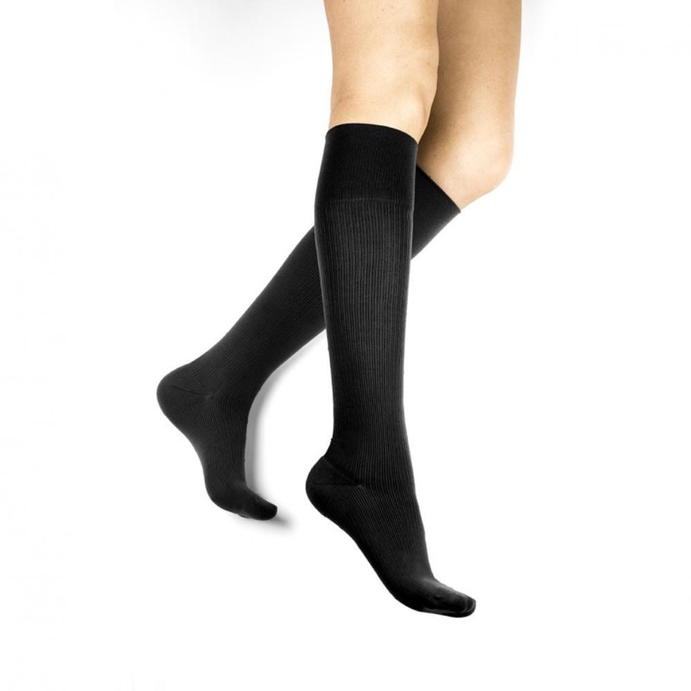 Rejuva Solid 15-20 mmHg Compression Socks, Black
