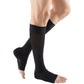 Mediven Plus 20-30 mmHg OPEN TOE Knee High w/ Silicone Top Band, Black