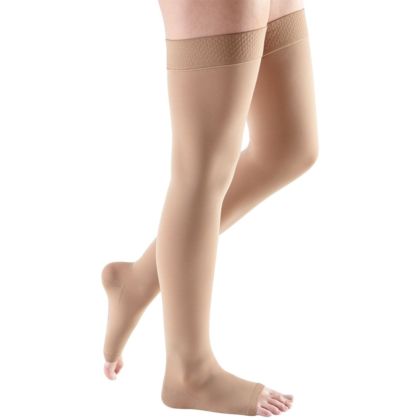 Mediven Comfort Thigh High 30-40 mmHg, Open Toe w/ Beaded Silicone Top Band [OVERSTOCK]