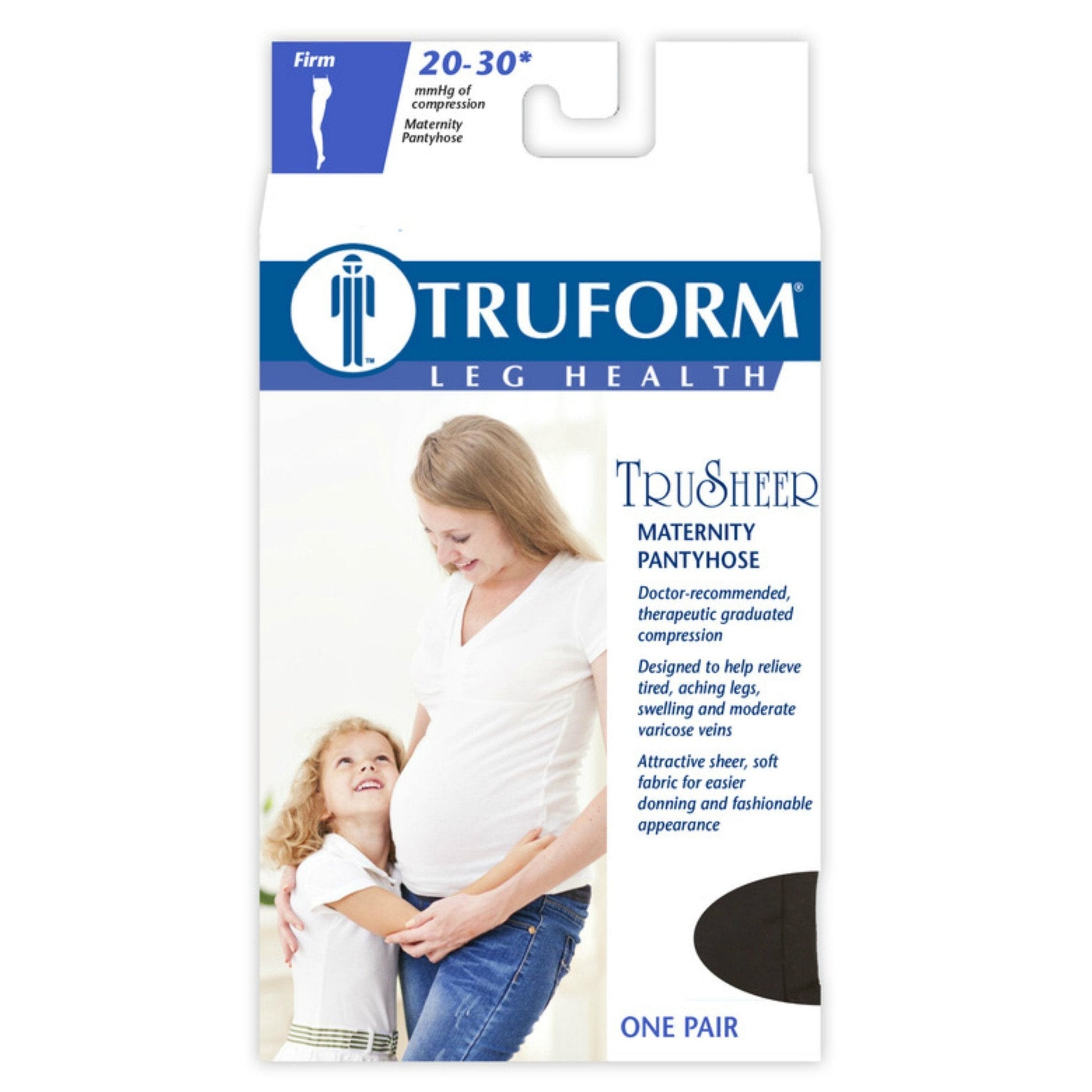 Truform TruSheer Women's 20-30 mmHg Maternity Pantyhose