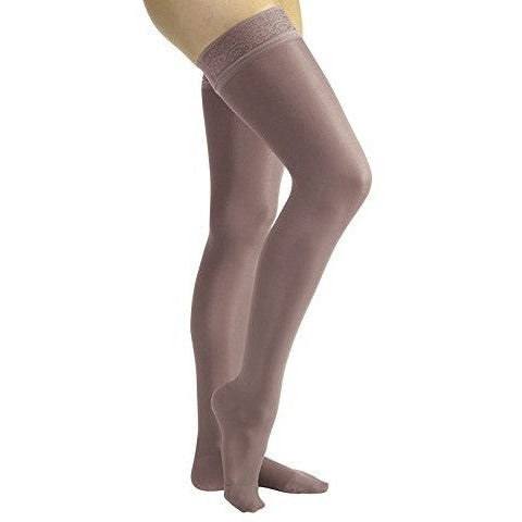 JOBST® UltraSheer Women's 20-30 mmHg Thigh High w/ Lace Silicone Top Band, Anthracite