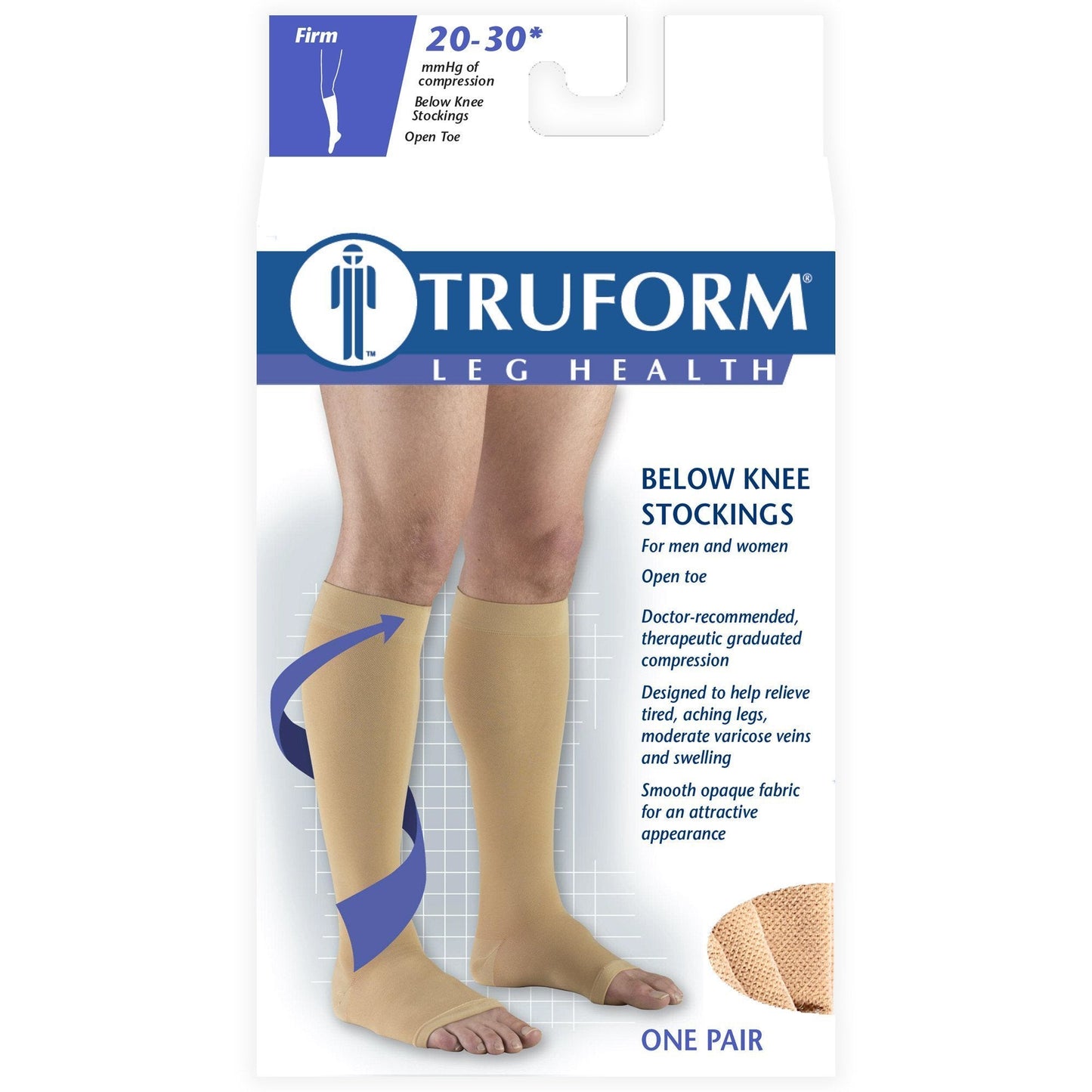 Truform 20-30 mmHg OPEN-TOE Knee High