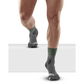 Hiking Merino Mid Cut Compression Socks, Men, Green/Grey