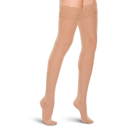 Therafirm® Sheer Women's Thigh High 20-30 mmHg w/ Lace-Top Band [OVERSTOCK]