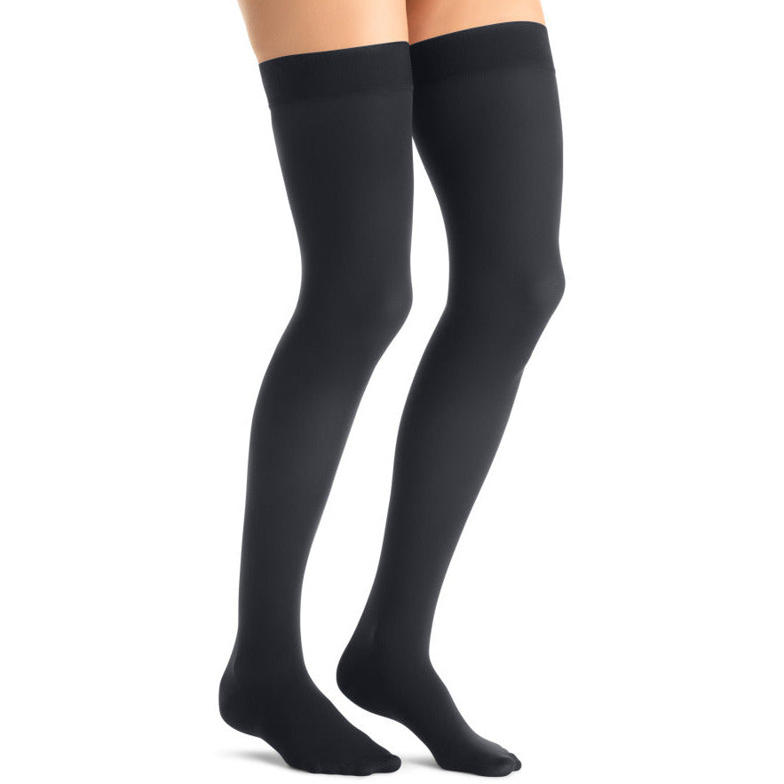 JOBST® Opaque Women's 15-20 mmHg Thigh High w/ Silicone Dotted Top Band, Anthracite